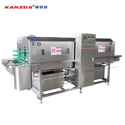 Two-stage cleaning plastic box cleaning machine